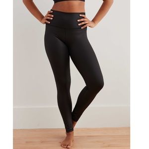 Aerie Shiny High Waisted Black Leggings